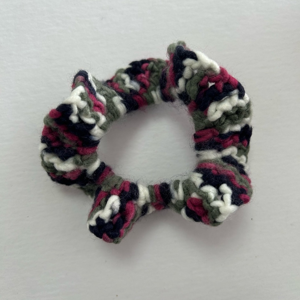 Multicolor Crochet Hair Scrunchie